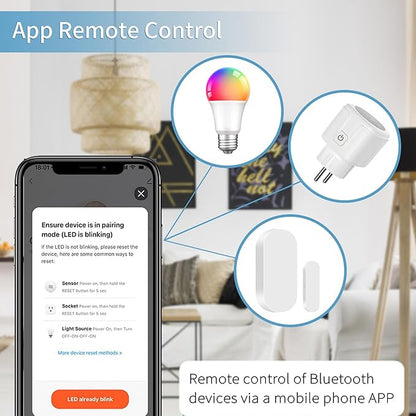 Bluetooth SIG Mesh Wireless Hub Gateway, 2.4GHz WiFi Required, Compatible with Alexa, Google Home, IFTTT, Works with Tuya/Smartlife APP, Smart Bridge for Home Automation Devices