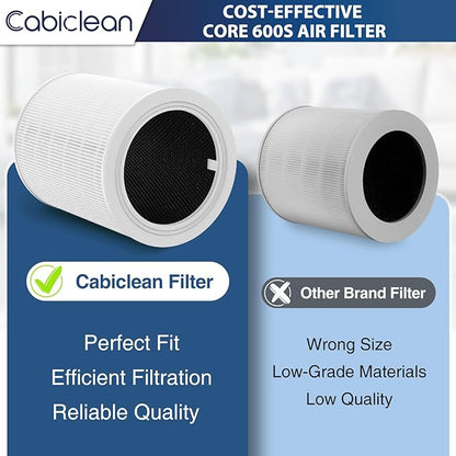 Core 600S-P Replacement Filter for LEVOIT Core 600S & Core 600S-P Smart Air Purifier, Core 600S-RF Filter for Home Large Room, 1 Pack, White