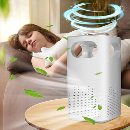 ?????? ???????????????? for Bedroom, Filter with Sleep Model, Ultra-Quiet, Efficient Filtration System, Portable Small ???????????????? for Office Home Car, White