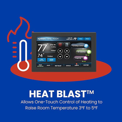 AprilAire 8920W Wi-Fi Programmable Color Touchscreen Thermostat with IAQ Control; Amazon Alexa and Google Assistant Compatible