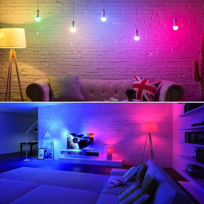 SUNNEST LED Light Bulbs, 4 Pack Dimmable E26 LED Light Bulb, 10W RGBW Color Changing Light Bulb with Remote Control, Decorative Lights, Mood Light Bulb, Great for Home Decor, Stage, Party and More