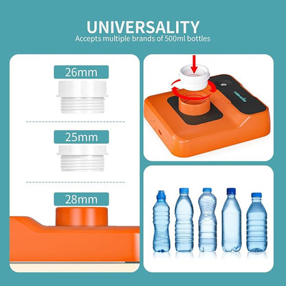 Travel Humidifier, Portable Humidifier for Plants, Bedroom, Office, Hotel or Car, 5000mAh Battery Operated Mini Cool Mist Humidifiers, Quiet 23dB, Auto-off, Night Light & BPA-Free, Orange-Red