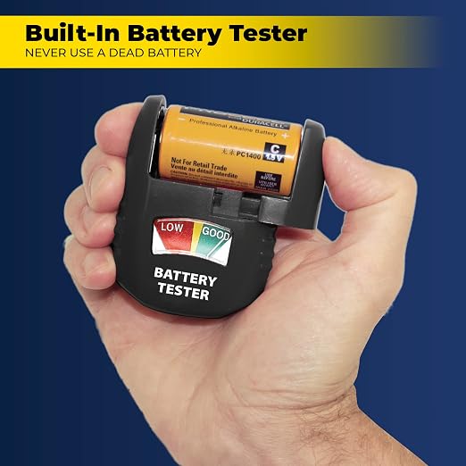 Ontel Battery Daddy Smart - Battery Organizer Storage Case with Tester, Stores & Protects Up to 150 Batteries, Clear Locking Lid, As Seen On TV, Smart - 150 Batteries (BADAS-MC4)