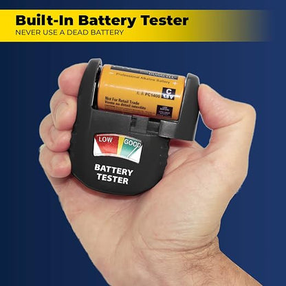 Ontel Battery Daddy Smart - Battery Organizer Storage Case with Tester, Stores & Protects Up to 150 Batteries, Clear Locking Lid, As Seen On TV, Smart - 150 Batteries (BADAS-MC4)