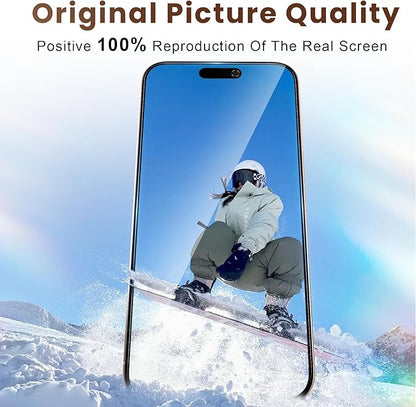 Fotbor for Apple iPhone 16 Pro True 23° Privacy Screen Protector with [3s Installation Frame], Case Invisible Friendly 9H+ Tempered Glass 2Pack, 16 Pro 6.3 inch
