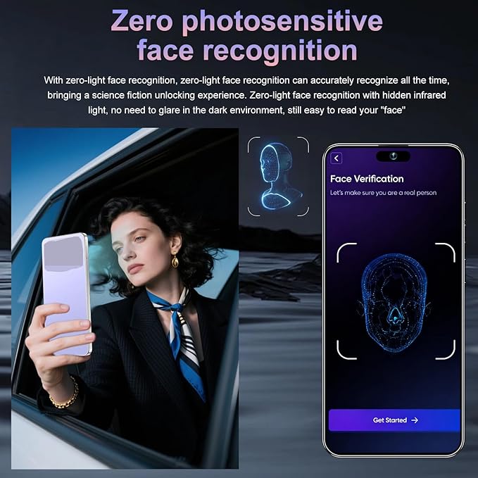17PM Smartphone: Snapdragon 8 Gen 3, 12GB RAM + 512GB Storage, 7000mAh Battery, 6.99-inch Display, 68MP+108MP Camera, Android 15, 5G, Dual SIM - Superior OS Outperforms Competitors (Pale purple)