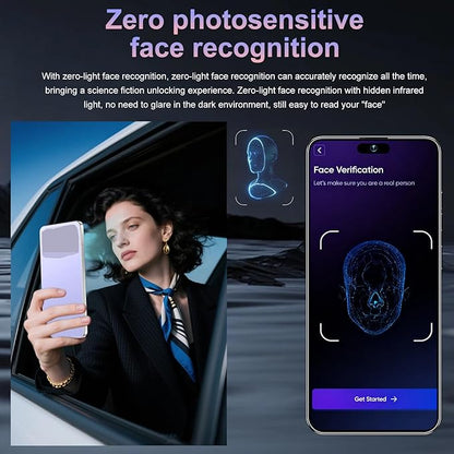 17PM Smartphone: Snapdragon 8 Gen 3, 12GB RAM + 512GB Storage, 7000mAh Battery, 6.99-inch Display, 68MP+108MP Camera, Android 15, 5G, Dual SIM - Superior OS Outperforms Competitors (Pale purple)
