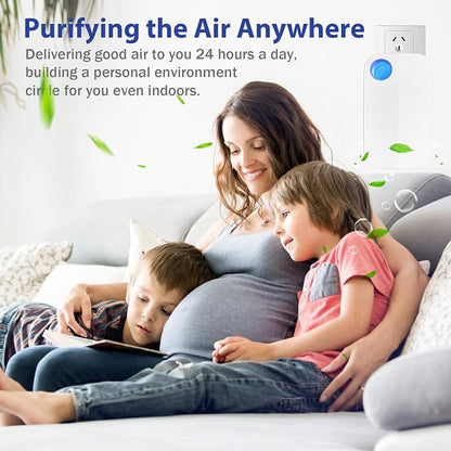 Ion Air purifiers Plug in Air Ionizers for Home Portable and Quiet Ionic Air Purifiers for Bedroom Toilet Office Kitchen and Pets(2)