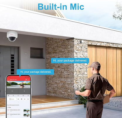 Anpviz 4MP PoE IP Dome Camera with Microphone/Audio, IP Security Camera Outdoor Indoor, 98ft Night Vision, IP66 Waterproof, 2.8mm Wide Angle Lens, 24/7 Recording, Not PTZ, NDAA,IPC-D240W-S (U Series)