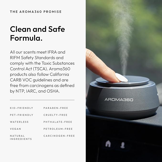 Aroma360 - Fly Smart Car Diffuser Oil | Aromatherapy Oil for Cars |Pamplemousse, Citron Zest, Heliotrope Flower, Bulgarian Rose, Pink Peppercorn, Jasmine, Tonka Bean, Amber, Sheer Musk, Patchouli 20mL