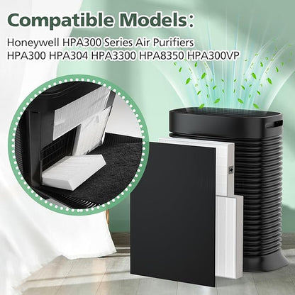 6 Pack HPA300 Filter Replacement Compatible with Honeywell Hepa HPA300 HEPA Air Purifier, Fits for Honeywell Air Purifier Filter Replacement - Models HPA300VP HPA304 HPA3300