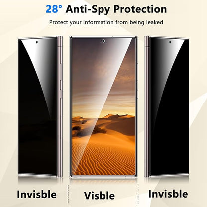 Fotbor for Samsung Galaxy S24 Ultra 28° Privacy Screen Protector with [3s Installation Frame], Case Friendly 9H+ Tempered Glass 2Pack