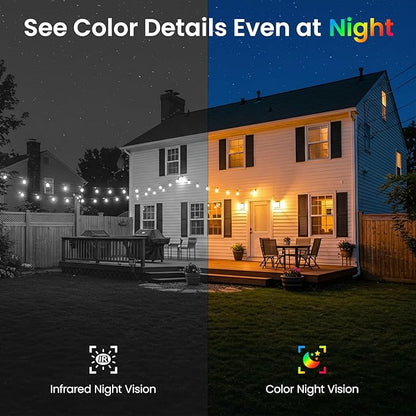 INFIYA Security Cameras Wireless Outdoor-Solar&Battery Powered 2K 2.4G Cameras for Home Security, Instant Alert, AI Human Detection, Color Night Vision, 2-Way Talk, SD Storage, Work with Alexa, Z1 4P