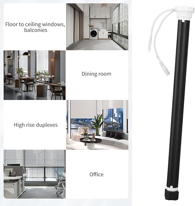 Fafeicy Electric Roller Blind Motor Rechargeable Tubular Motor for 38mm 40mm Tube Smart Home Automation for Homeowners DIY Curtain Upgrades