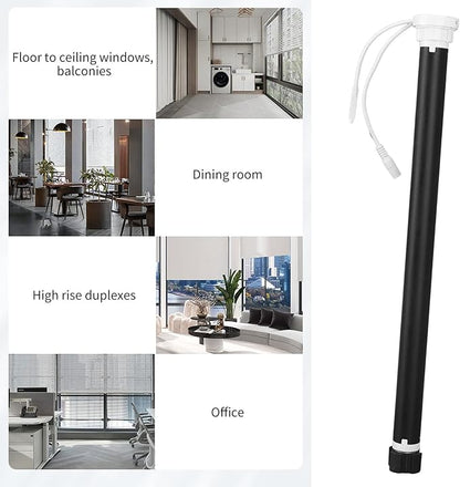 Fafeicy Electric Roller Blind Motor Rechargeable Tubular Motor for 38mm 40mm Tube Smart Home Automation for Homeowners DIY Curtain Upgrades