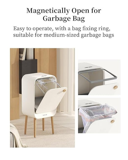 Motion Sensor Trash Can - Automatic Touchless 5.5 Gallon / 20L Garbage Bin for Bathroom Livingroom, Bedroom, Office (White)