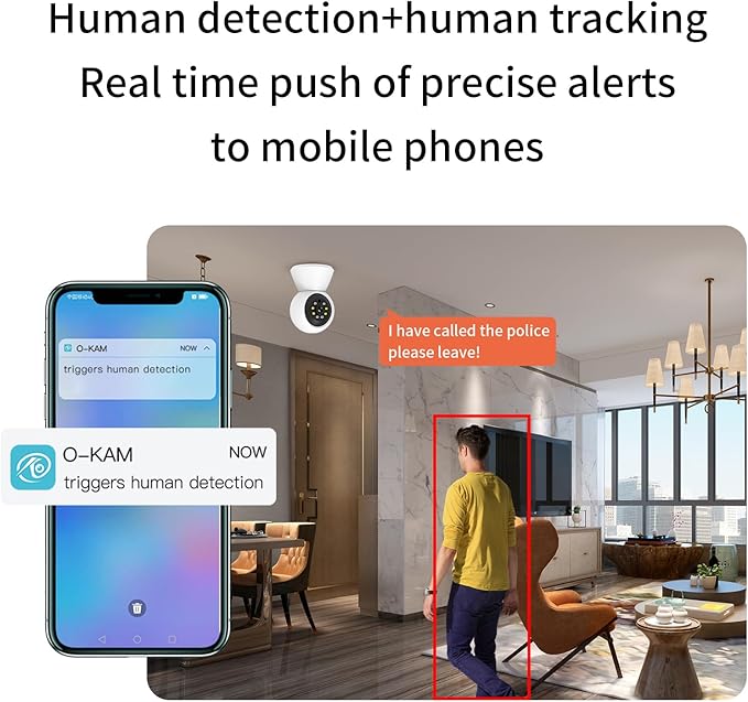 EVERSECU HD 2K 3.0MP WiFi Home Security Camera, Pan/tilt, Humanoid Auto Tracking, 2 Way Audio, Night Vision, Compatible with Alexa, Baby Monitor Elder Pet Camera(4pcs)