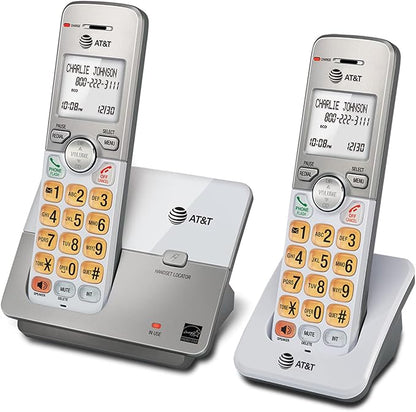 AT&T EL51203 DECT 6.0 2-Handset Cordless Phone with Full-Duplex Speakerphone, Backlit Display & Lighted Keypad, Caller ID/Call Waiting, Intercom, ECO Mode