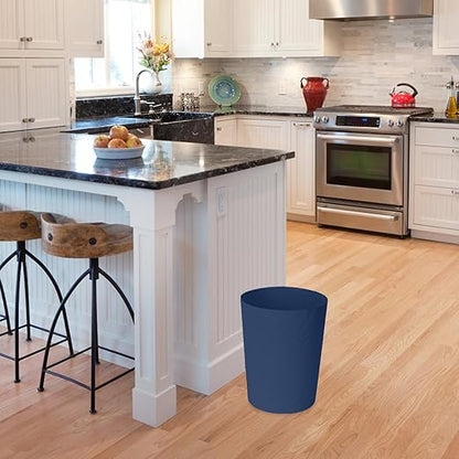 Hand Trash Can - Small Waste basketbin - 1.8 Gallon- for Office,Home,Bathroom,Kitchen - Blue