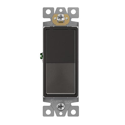ENERLITES 3-Way Decorator Paddle Light Switch, Gloss Finish, Single Pole or Three Way, 3 Wire, Grounding Screw, Residential Grade, 15A 120V/277V, UL Listed, 93150-DB, Dark Bronze