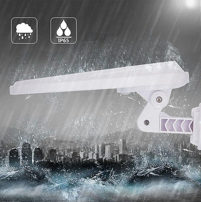 EE805W56 Solar Motion Sensor Security Wall Light – 56 LED Outdoor Solar Powered Light, 50W Equivalent, Dusk-to-Dawn Dim-to-Bright Mode, 180° Detection, IP65 Waterproof for Patio, Yard, Garden & Porch