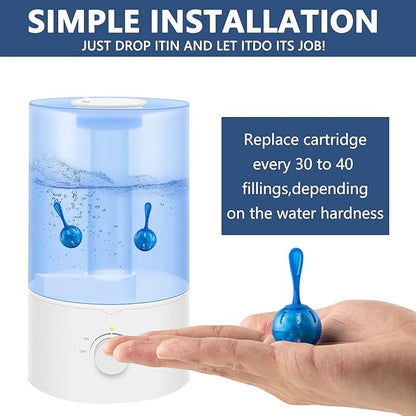 Humidifier Cleaner Ball, 20 Pack, Silver Ion Humidifier Tank Cleaner, Prevents Hard Water Build-up & Mold, Long-Lasting Water Purifier for All-Season Use, Fits Most Humidifiers, Fish Tanks & Vases