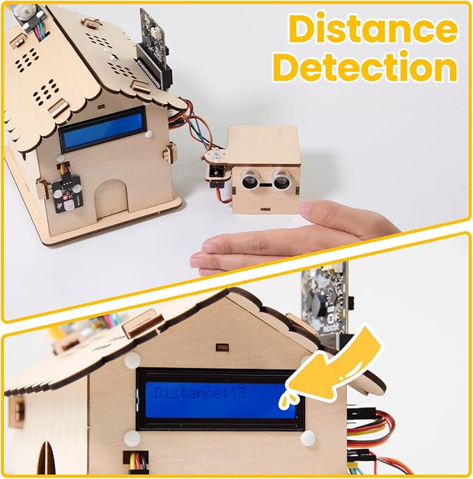 KEYESTUDIO Smart House Kit for Micro:bit V2(not Included), DIY Microbit Home Automation Educational STEM Kit for Beginners 15+