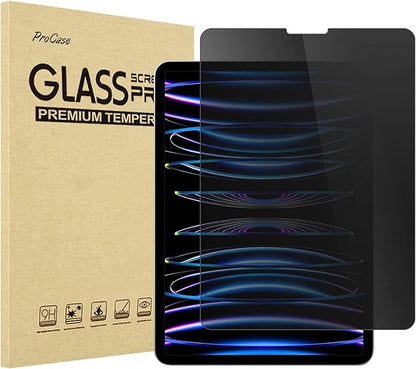 ProCase Privacy Screen Protector for iPad Pro 11 4th 3rd 2nd 1st 2022 2021 2020 2018, Anti-Spy Tempered Glass Film Guard -1 Pack