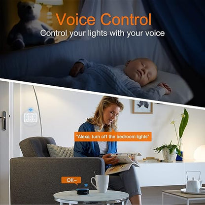 KKCOOL Smart Switch 3 Gang, Smart WIFI Light Switch, Compatible with Alexa Google Home and IFTTT, Voice and Remote Control, No Hub Required, Single-Pole Only