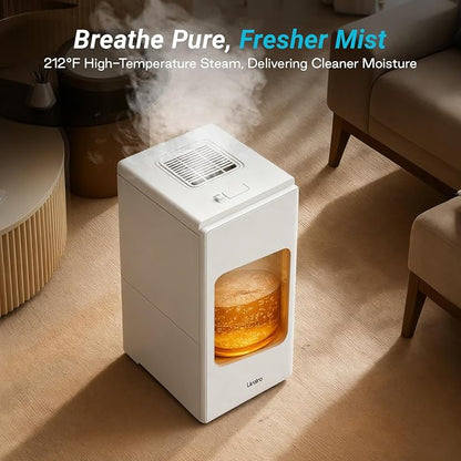 Livatro 6L Stainless Steel Humidifier for bedroom with Warm Mist Steam