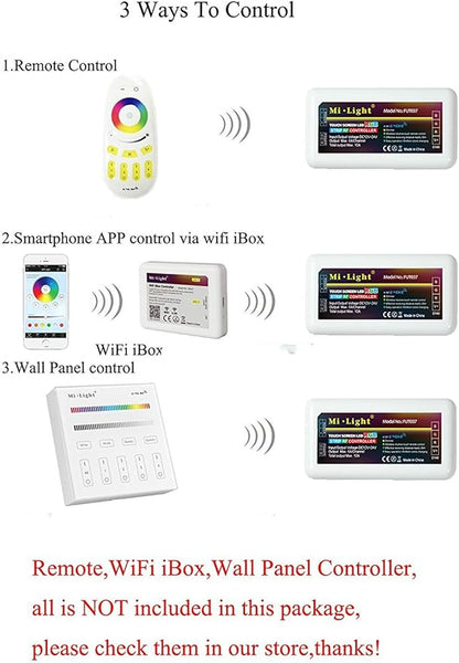 LED Strip Lights Controller 2.4G 4-Zone RGB RF Mi Light for RGB Strip Lights (FUT037)