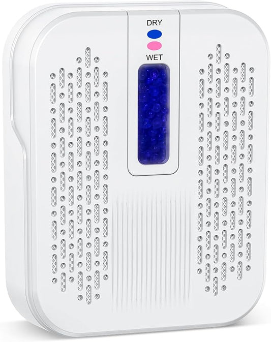Rechargeable Small Dehumidifier, Portable Mini Dehumidifier for Bathroom, Highly Efficient Dehumidification, Energy Saving, Suitable for Closet, Cars, Wardrobes, Bookcases