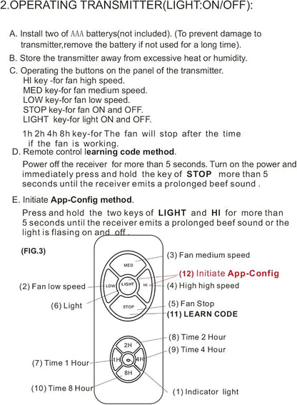 Universal Smart WiFi Ceiling Fan Remote Control Kit, Compatible with Alexa, Google Assistant and Smart Life App, No Hub Required Small Size WiFi KIT