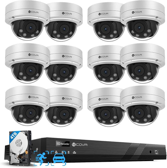 4COVR 4K 16 Channel Security Camera System PoE with 4TB HDD, LY57BA8M1612
