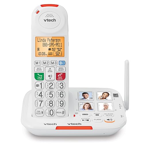 Bundle of VTech SN5127 Amplified Cordless Senior Phone + VTech SN7022 Wearable Home Sos Pendant