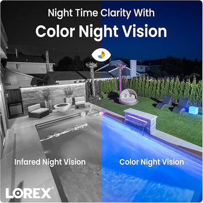 Lorex Classic 4K+ PoE Dome Camera | 12MP | IP Add-on Camera (No Cable) | Color Night Vision | Person & Vehicle Detection | 2-Way Talk | Metal Housing | IP67 Weatherproof | Requires a Recorder