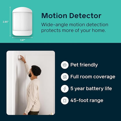 Cove 6-Piece DIY Home Security System, 3-Month Monitoring | Free Camera Ships Separately After Account Setup, DIY Setup, Professional Monitoring, Expandable System, One App Control