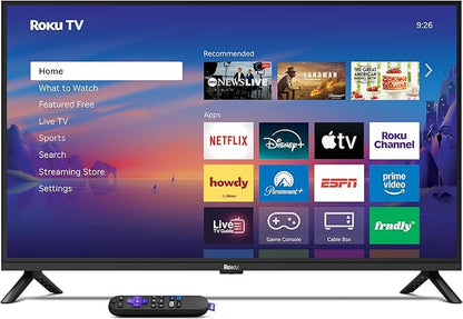 Roku Smart TV 2026 – 32-Inch Select Series, 720p HD TV – Roku TV with Voice Remote – Flat Screen LED Television with Wi-Fi for Streaming Live Local News, Sports, & Movies – Bluetooth Headphone Mode