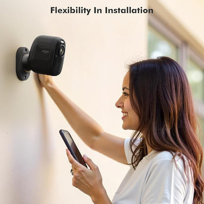 Dzees 4MP Outdoor Camera Wireless with Magnetic Mount Battery Powered Security Camera Outdoor for Home Security, 2.4Ghz WiFi/AI Motion Detection/2-Way Talk/4MP Color Night Vision/IP66/Cloud-2-Pack