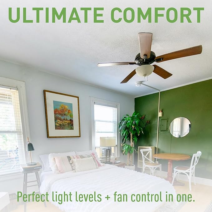 Legrand Pass & Seymour 450W LS Series Preset Dimmer Light Switch for Dimmable LED & CFL Bulbs Plus 1.6A Ceiling Fan Control, Single Pole/3-Way, LSCLDC163P, Brown, 1 Count