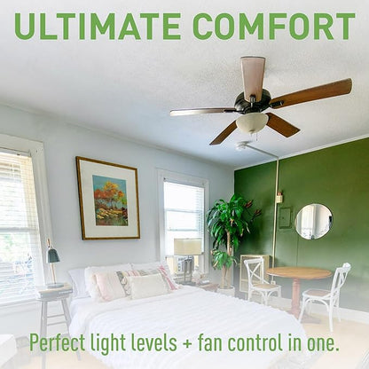 Legrand Pass & Seymour 450W LS Series Preset Dimmer Light Switch for Dimmable LED & CFL Bulbs Plus 1.6A Ceiling Fan Control, Single Pole/3-Way, LSCLDC163PI, Ivory, 1 Count