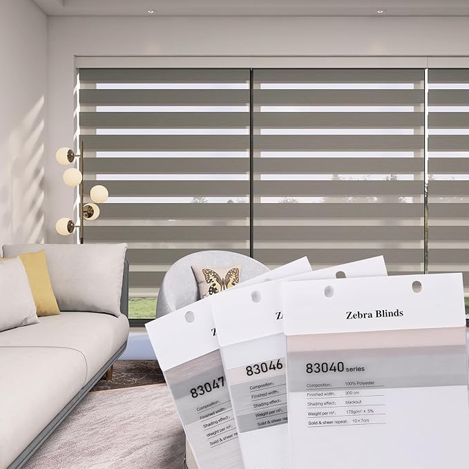 ACMEART Blackout Fabric Samples for Motorized Zebra Blinds (Multicolor)