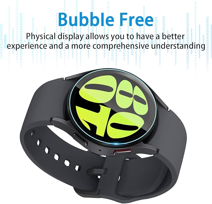 Suoman 4-Pack for Samsung Galaxy Watch 6/Galaxy Watch 7 40mm Screen Protector, [Anti-Scratch] 2.5D 9H Hardness Ultra-thin Tempered Glass Screen Protective Film