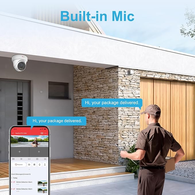 Anpviz 2-Pack 5MP PoE IP Camera, Turret Security IP Camera Outdoor Wired