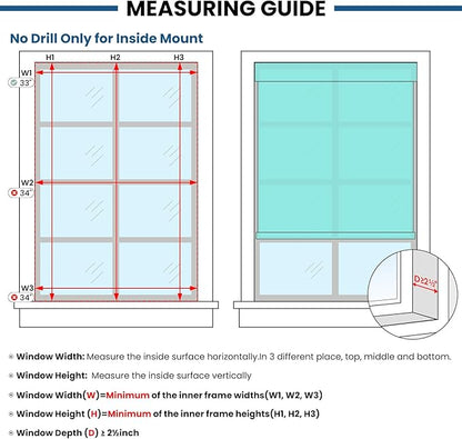 No Drill Motorized Blinds with Remote, Blackout Automatic Blinds with Solar Panel, Cordless Smart Electric Roller Shades for Windows, White, 20½ x 72