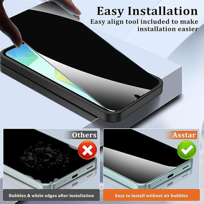 Asstar [2 Pack] Privacy Screen Protector for Samsung Galaxy A16 5G,9H Tempered Glass Privacy Samsung Galaxy A16 6.7" Privacy Screen Protector,Anti-Scratch Case Friendly Easy Install Accessories