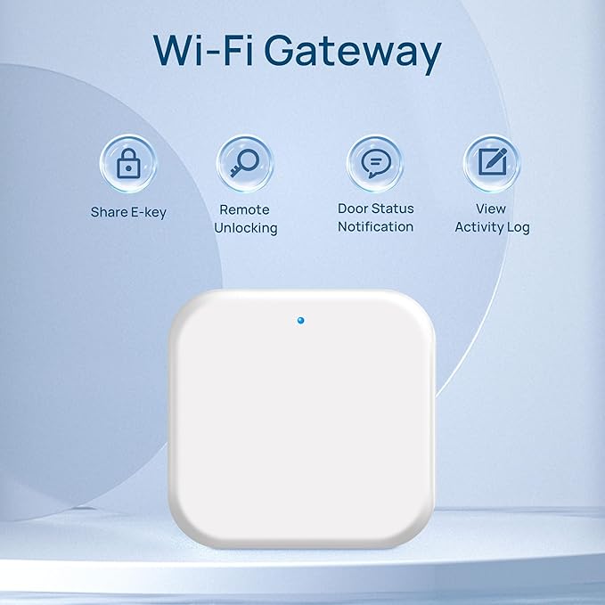 G2 Gateway Smart Lock WiFi Gateway, Remote Control Bluetooth Lock, Compatible with TTLock App for Smart Door Locks and Key Lock Box