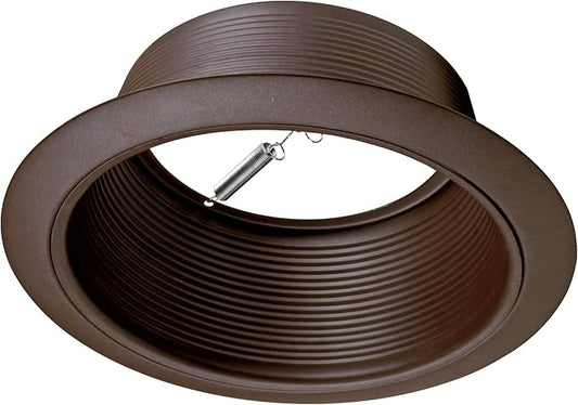 NICOR Lighting 6 inch Oil-Rubbed Bronze Recessed Baffle Trim, Fits 6 inch Housings (17510OB-OB)