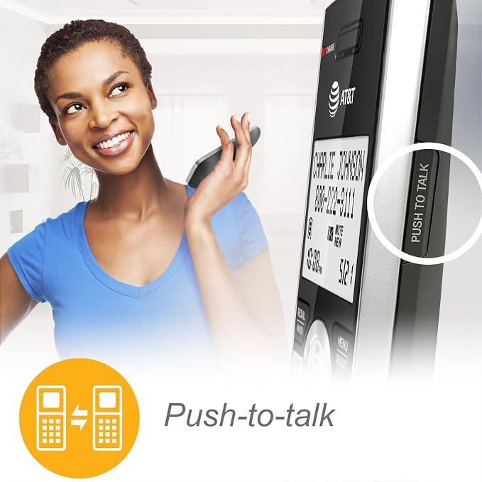AT&T CL84307 Dect 6.0 Expandable Corded/Cordless Phone with Smart Call Blocker, Silver/Black with 3 Handsets (Pack of 2)