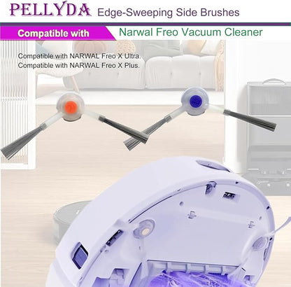Side Brush Compatible for Narwal Freo X Ultra, Compatible for Narwal Freo X Plus Versatile Self Mop Clean Robot.(6 Pack)